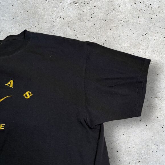 Texas Lone Star State Steer Embroidery Tee Black Yellow 90s Mens XL Western - Picture 3 of 10